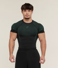 *SHIPS TODAY* Gymshark Onyx 5.0 Short Sleeve T-Shirt Black/Lift Green- Medium