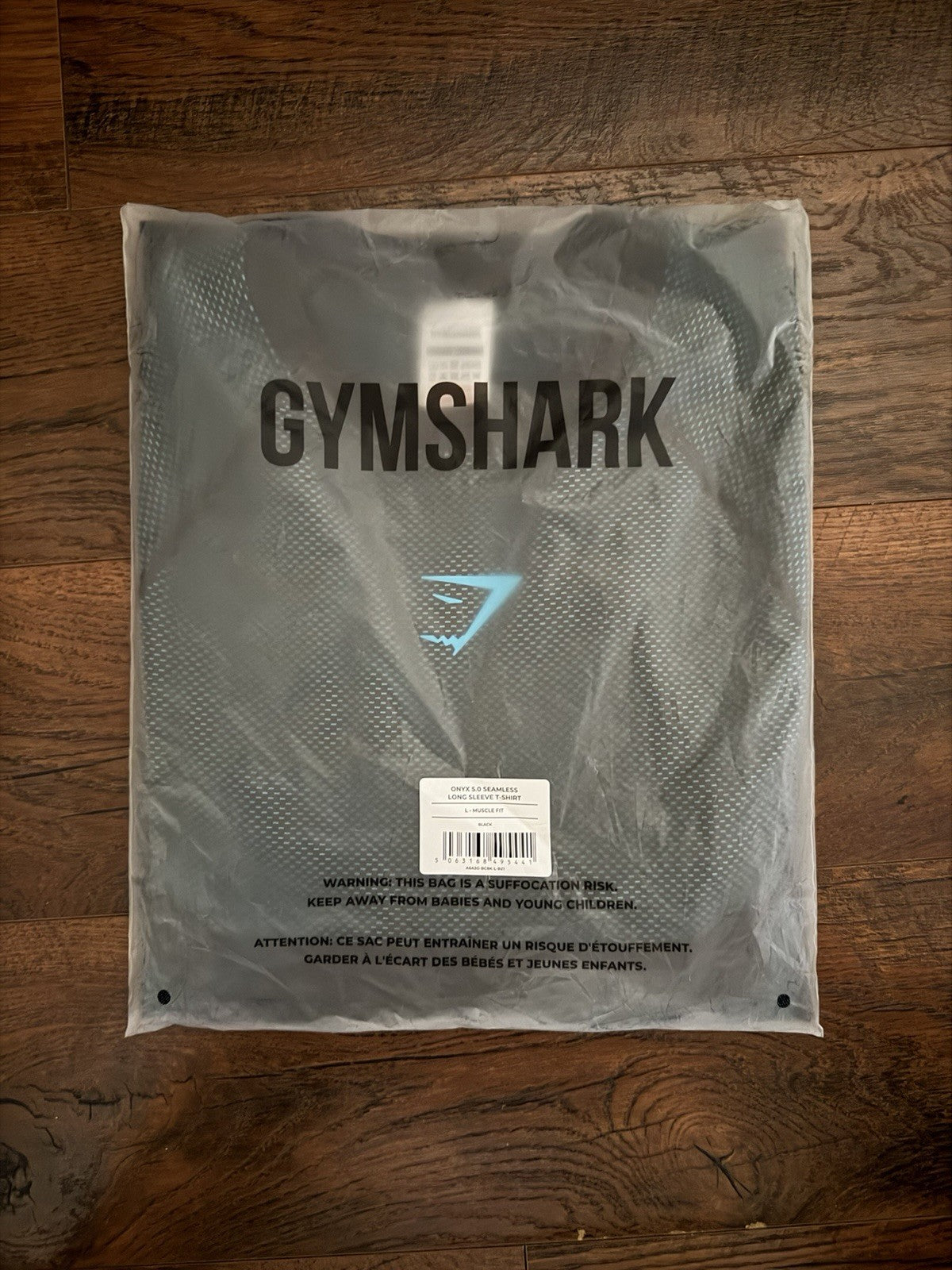 *SHIPS TODAY* Gymshark Onyx 5.0 v5 Seamless T-Shirt Black/Brand Blue SIZE LARGE