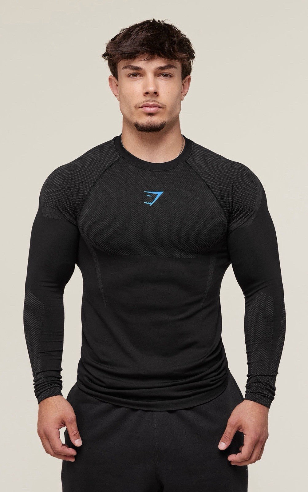 *SHIPS TODAY* Gymshark Onyx 5.0 Seamless Long Sleeve T-Shirt Black (Large)