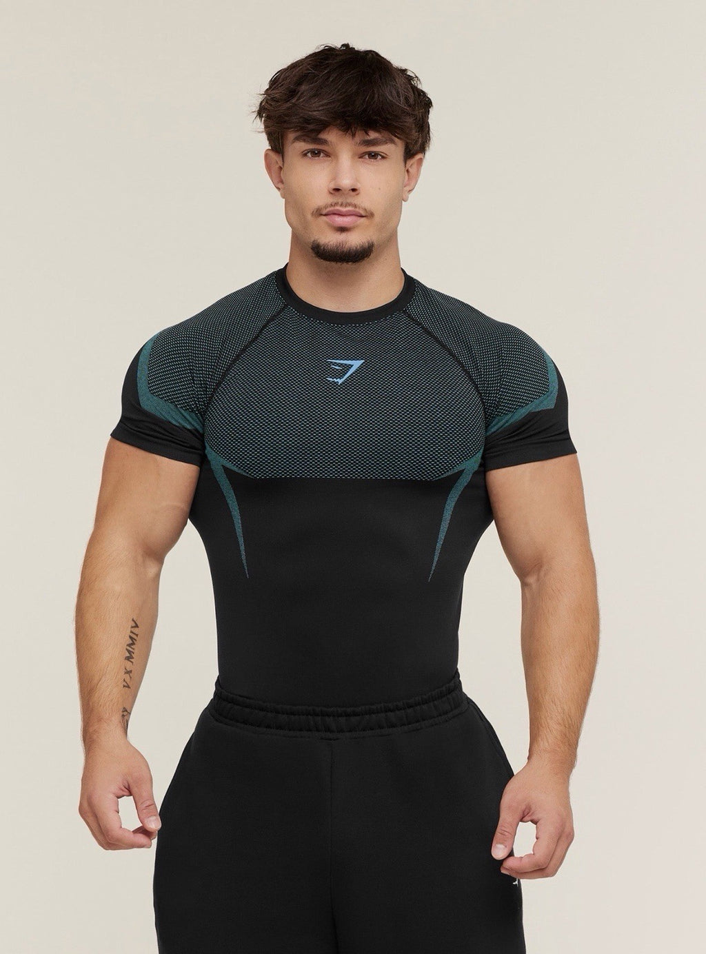 *SHIPS TODAY* Gymshark Onyx 5.0 v5 Seamless T-Shirt Black/Brand Blue SIZE LARGE