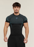 *SHIPS TODAY* Gymshark Onyx 5.0 v5 Seamless T-Shirt Black/Brand Blue SIZE LARGE