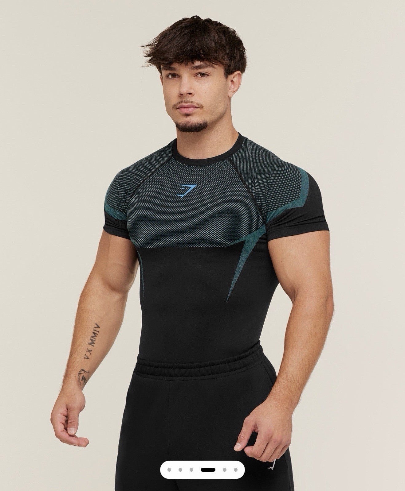 *SHIPS TODAY* Gymshark Onyx 5.0 v5 Seamless T-Shirt Black/Brand Blue SIZE LARGE