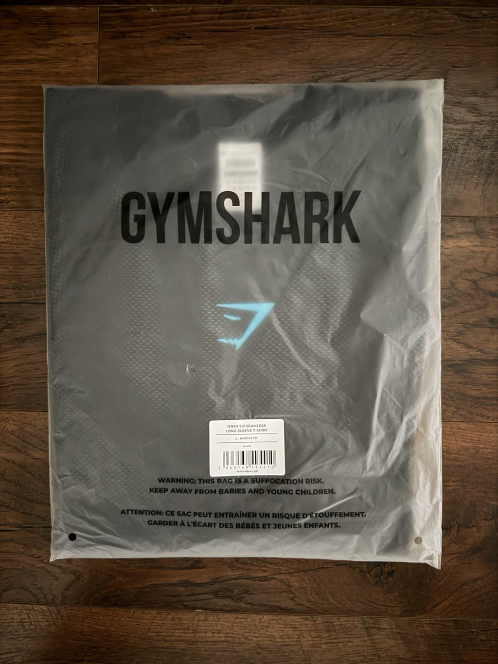 *SHIPS TODAY* Gymshark Onyx 5.0 Seamless Long Sleeve T-Shirt Black (Large)