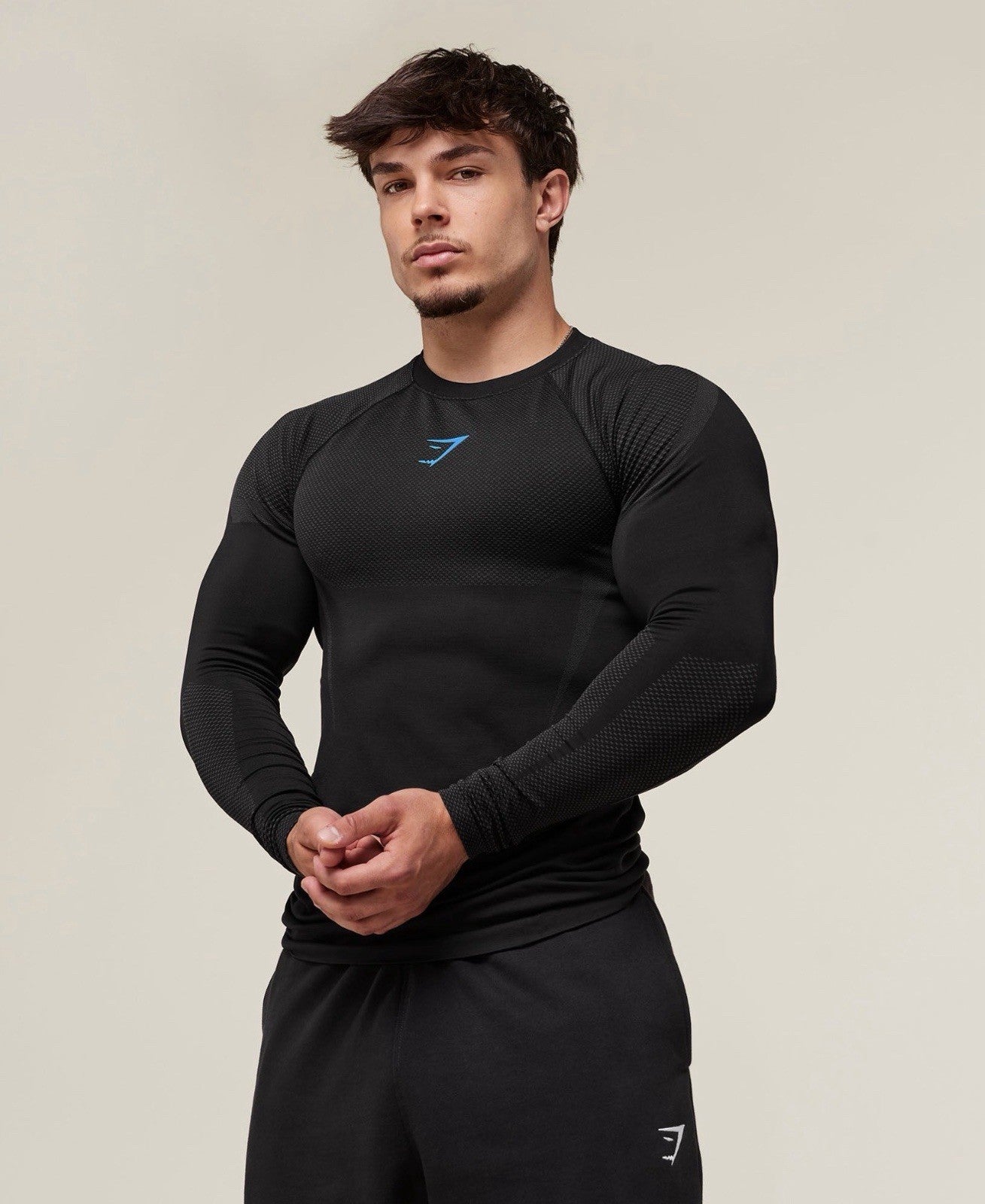 *SHIPS TODAY* Gymshark Onyx 5.0 Seamless Long Sleeve T-Shirt Black (Large)